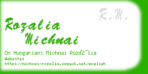 rozalia michnai business card